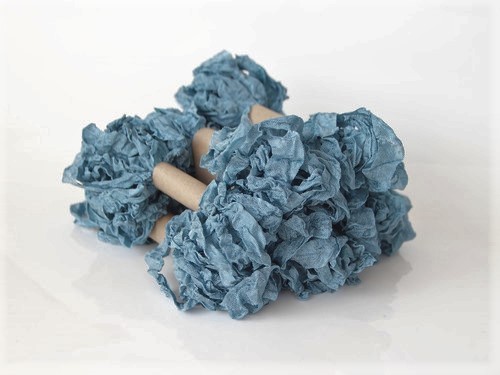 Shabby ribbon "Gray-blue", width 1.5 cm, length 1 m