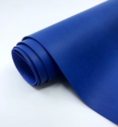 Переплётный кожзам Италия, цвет Ярко синий матовый, 50Х35 см, 225 г/м2 
