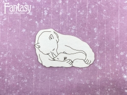 Чипборд Fantasy «Снежные объятия (Спящие мишки) 3039» размер 9,3*6,8 см
