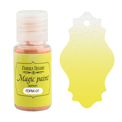 Dry paint "Magic Paint" FABRIKA DECORU, Lemon color, 15 ml