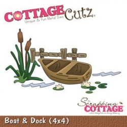 Нож для вырубки CottageCutz "Boat and Dock",размер 9,5х9,5см
