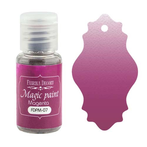 Dry paint "Magic Paint" FABRIKA DECORU, Magenta color, 15 ml