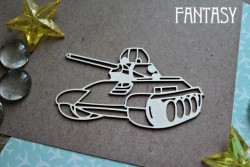 Чипборд Fantasy "Танк 1138» размер 8,3*4,5 см