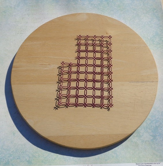 Cutting "Hexagon grid" brown paper efalin 125gr.