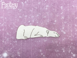 Чипборд Fantasy «Снежные объятия (Сонный мишка) 3041» размер 2,5*7,5 см