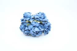 Кудрявые розы "Синие" размер 3см, 5 шт 
