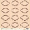 Двусторонний лист бумаги Fleur Design Винтаж Базовая "Календарь", размер 30,5х30,5 см, 190 гр/м2