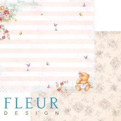 Двусторонний лист бумаги Fleur Design Пупсики "Маленькие радости", размер 30,5х30,5 см, 190 гр/м2