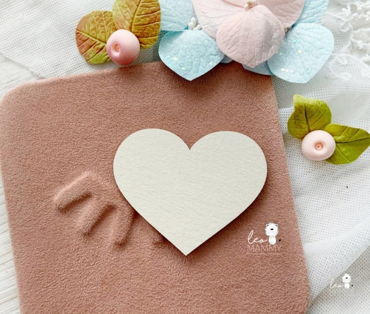 Blank for embossing LeoMammy "Heart No. 1", size 5. 5x4. 4 cm