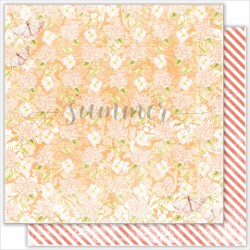 Двусторонний лист бумаги Summer Studio My autumn "Peach flowers" размер 30,5*30,5см, 190гр