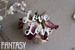 Чипборд Fantasy надпись "Love 1021", размер 2,2*4,6 см, 2 шт