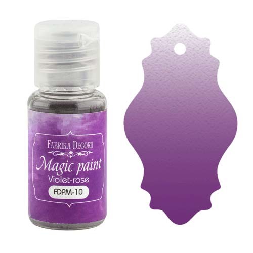 Dry paint "Magic Paint" FABRIKA DECORU, color Purple-pink, 15 ml