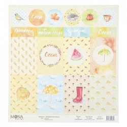 One-sided sheet of paper MonaDesign Watercolor autumn 