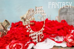 Чипборд Fantasy "Рамка с розами 1780" размер 10*7 см