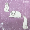 Чипборд Fantasy «Снежные объятия (Лиса, заяц и пингвин) 3043» размер 6,1*7 см