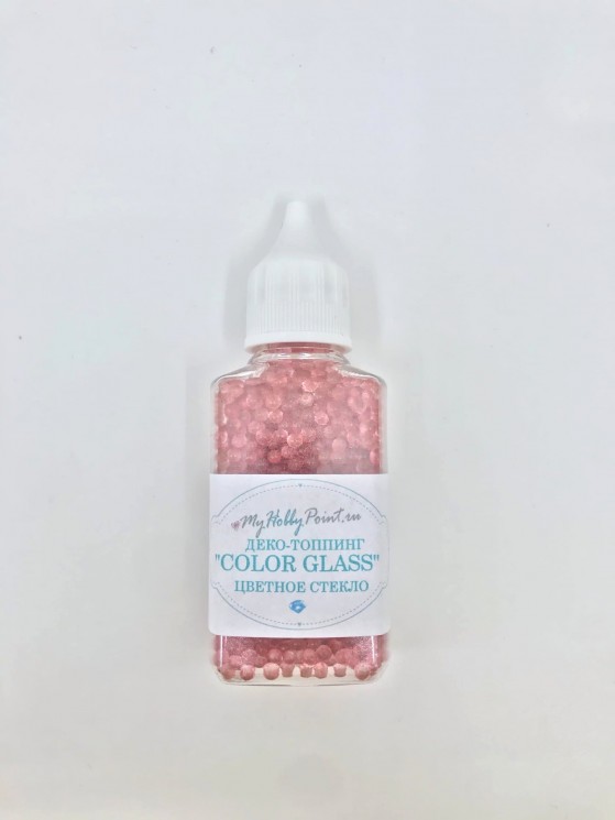 Deco-topping "Colored glass", pink, 3 mm