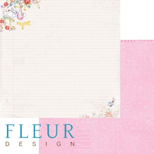 Double-sided sheet of paper Fleur Design Pupsiki "Important day", size 30. 5x30. 5 cm, 190 g/m2