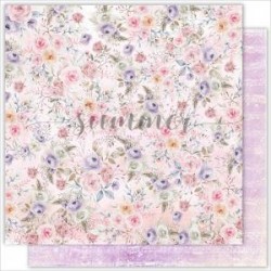 Двусторонний лист бумаги Summer Studio Tender sentiment "Magic flowers" размер 30,5*30,5см, 190гр