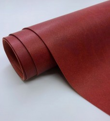 Переплётный кожзам Италия, цвет тёмно-красный матовый, 50Х35 см, 225 г/м2