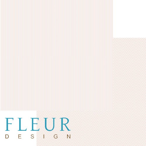 Двусторонний лист бумаги Fleur Design Чисто и просто Базовая "Светлый коралловый", размер 30,5х30,5 см, 190 гр/м2