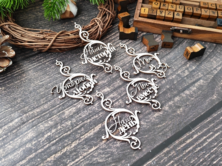 Чипборд FantasyScrap «Семейные Моменты 3949», размер 5*7,2 см