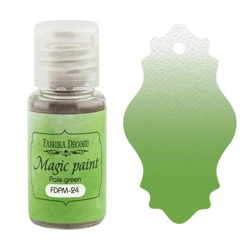 Dry paint "Magic Paint" FABRIKA DECORU, color Pale green, 15 ml 
