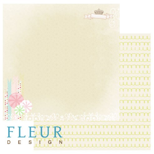 Double-sided sheet of paper Fleur Design Children's "Sweets", size 30. 5x30. 5 cm, 190 gr/m2