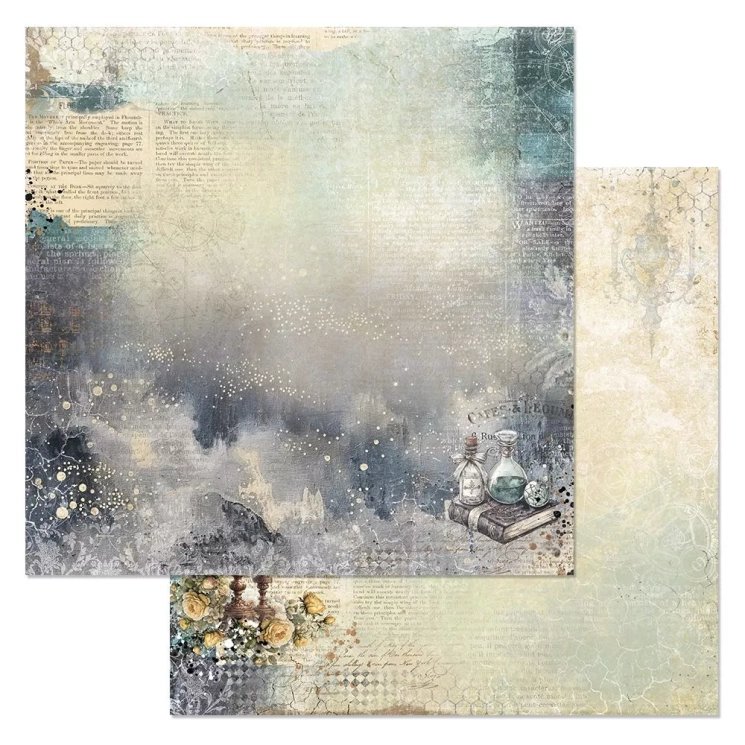 Двусторонний лист "Заколдованные страницы. Мрачные сказки", размер 30*30 см, 180гр (ScrapMania)