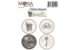 Набор фишек Mona Design "Мастерская в конце улицы" размер 2,5 см, 4 шт 