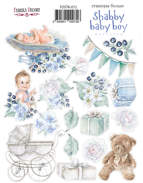 Fabrika Decoru sticker set " Shabby baby boy redesign 072"