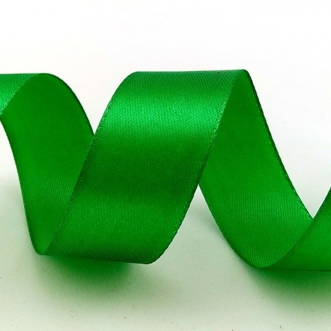 Satin ribbon "Green", width 2.5 cm, length 5.6 m
