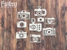 Чипборд Fantasy "Набор Фотоаппаратов (мини) 2738" размер от 1,9*1,3 см до 3,6*3,9 см