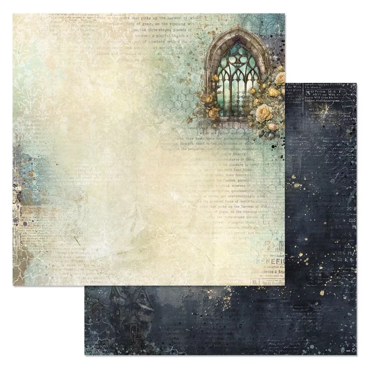 Двусторонний лист "Заколдованные страницы. Безмолвная тишина", размер 30*30 см, 180гр (ScrapMania)