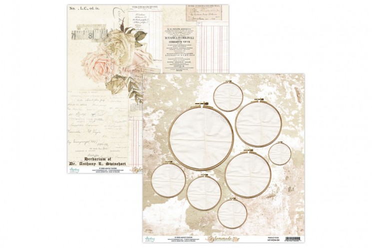 Double-sided sheet of Mintay Papers "Homemade No. 4", size 30. 5X30. 5 cm, density 250 g/m2