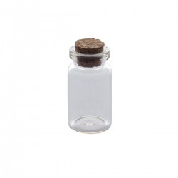 Glass bottle with a stopper 1 piece, size 2, 2x4cm