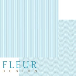 Двусторонний лист бумаги Fleur Design Чисто и просто Базовая "Нежный Тиффани", размер 30,5х30,5 см, 190 гр/м2