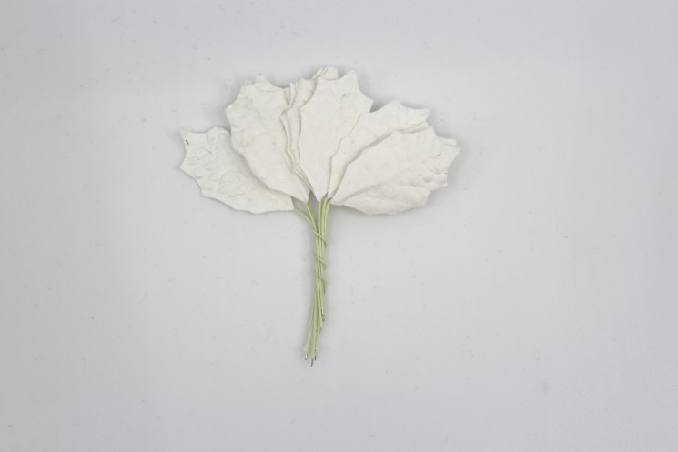 Holly leaves"White", size 3x1. 7 cm, 10 pcs