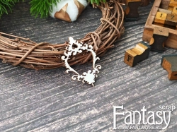 Чипборд FantasyScrap «Винтажная мини-рамка Барокко 3887», размер 3,2*4,6 см