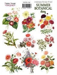 Набор наклеек Fabrika Decoru "Summer botanical diary №190", 9 шт