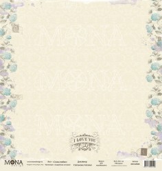 Односторонний лист бумаги MonaDesign Свадебная история "Слова любви" размер 30,5х30,5 см, 190 гр/м2