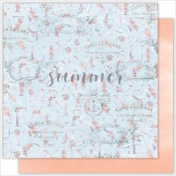 Двусторонний лист бумаги Summer Studio Tender sentiment "Tender" размер 30,5*30,5см, 190гр