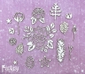 Чипборд Fantasy «Снежные объятия (Набор с пуансеттией) 3061» размер от 1,3 см до 7,6*6,6 см
