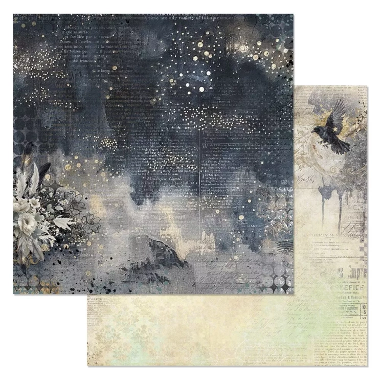 Двусторонний лист "Заколдованные страницы. Готические истории", размер 30*30 см, 180гр (ScrapMania)