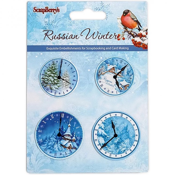 Scrapberry's "Russian Winter" decorative watch set, 4 pcs
