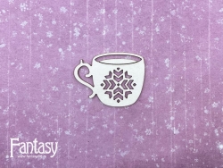 Чипборд Fantasy «Снежные объятия (Кружка) 3062» размер 3,5*4,5 см