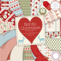1/3 набора бумаги First Edition "Nordic Christmas", 16 листов, размер 20х20 см, 200г/м2