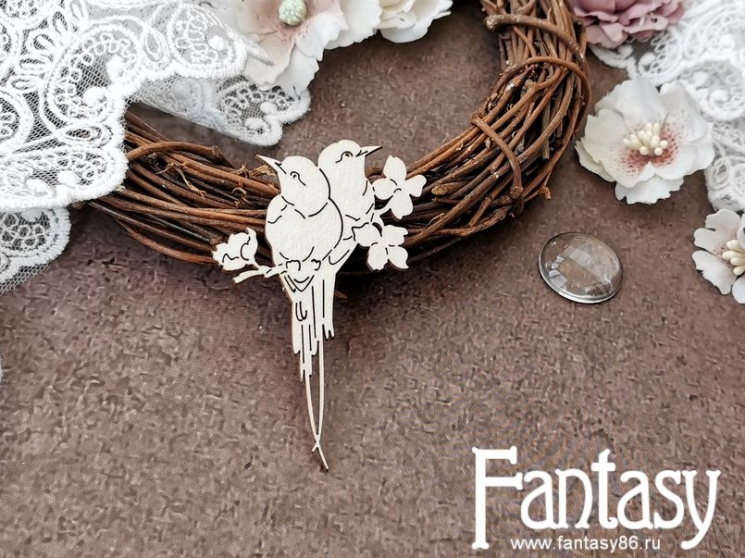 Чипборд Fantasy "Птички 3670", размер 6,7*5,8 см