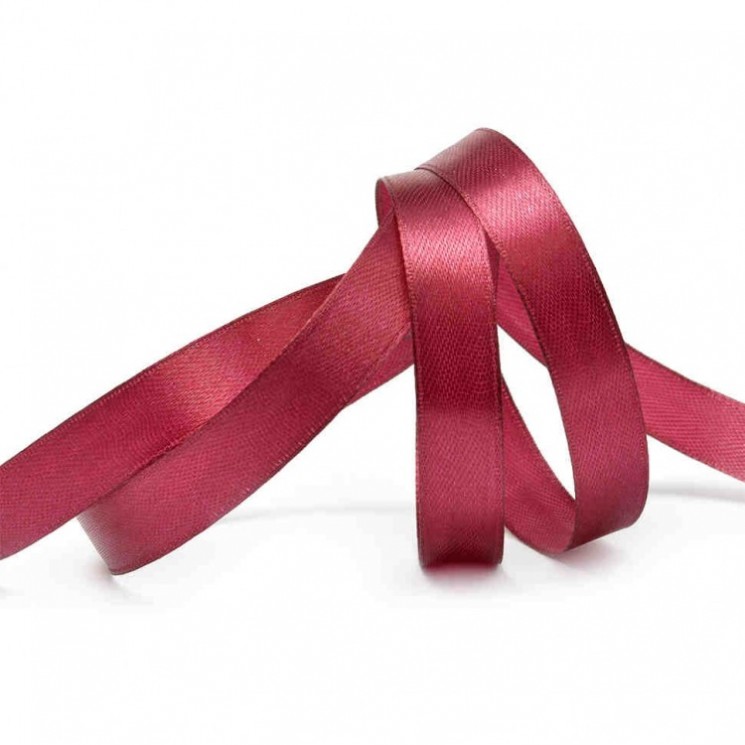 Satin ribbon "Dark red", width 2.5 cm, length 5.6 m