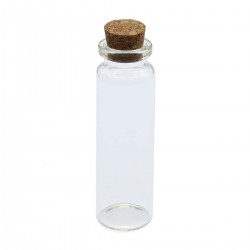 Стеклянная бутылочка с пробкой 1шт, размер 1,6х5см