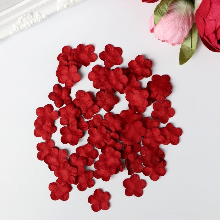 Set of paper petals "Scarlet", d-23 mm, 50 pcs